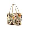 Shopping bag Gucci Nice in tela a fiori e pelle beige - 00pp thumbnail