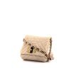 Lanvin Happy small model shoulder bag in beige chevron quilted leather - 00pp thumbnail