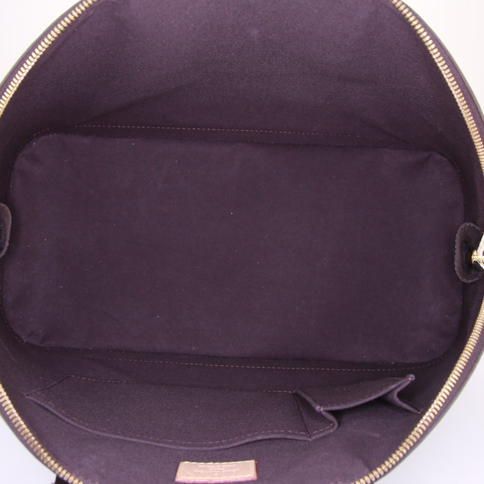 Louis Vuitton Alma handbag in burgundy monogram patent leather - Detail D2