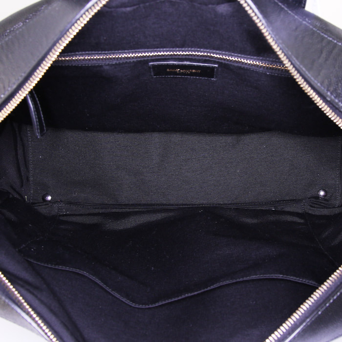 Saint Laurent Museum briefcase in black leather - Detail D2