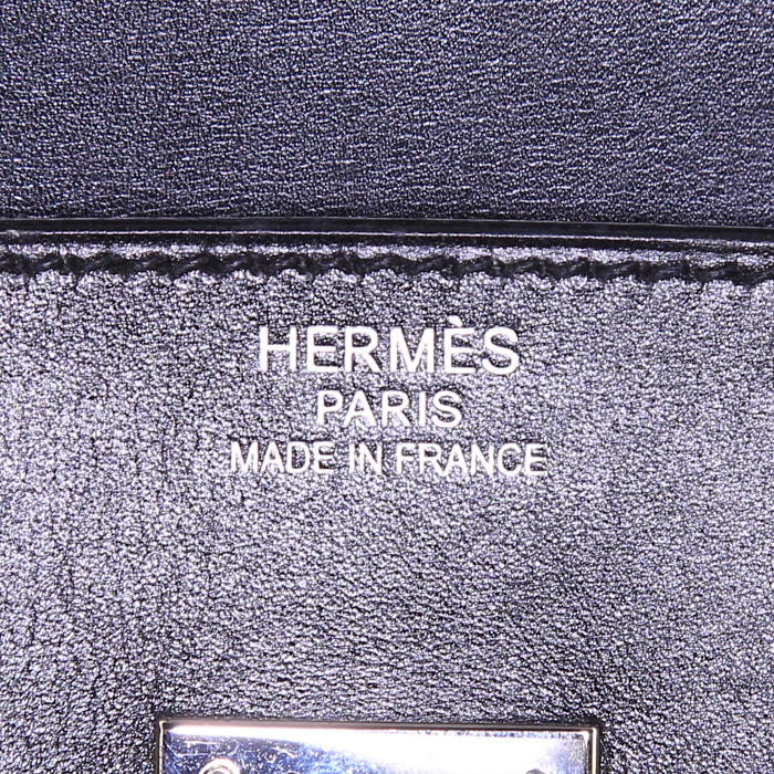 Sac à main Hermes Birkin 35 cm en cuir box noir - Detail D3
