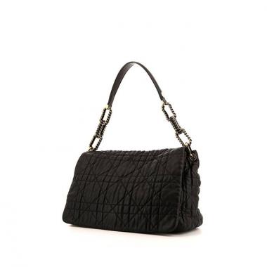 Bolso para llevar al hombro o en la mano Dior Délices en cuero acolchado negro