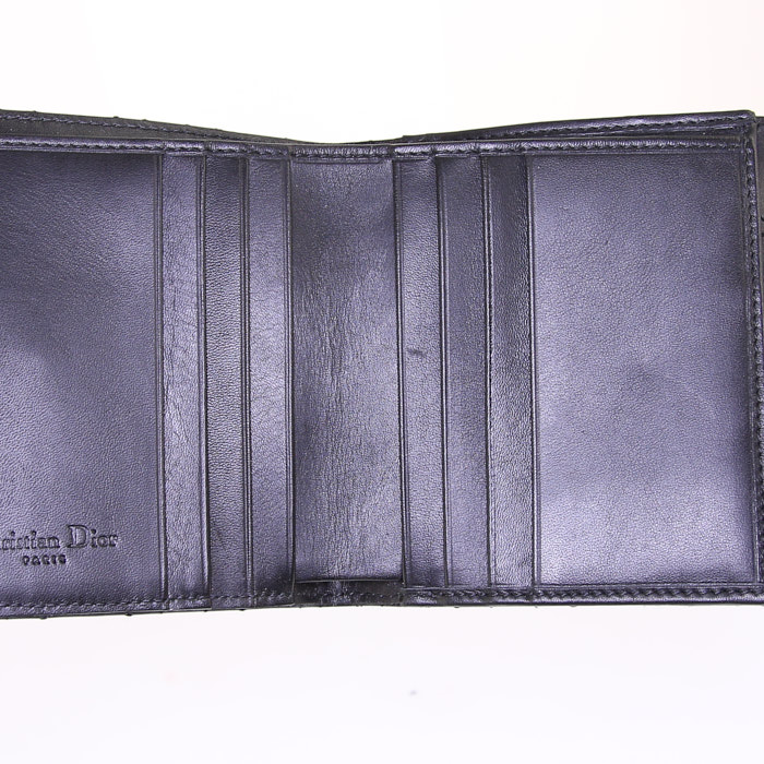 Wallet Dior in black leather - Detail D2