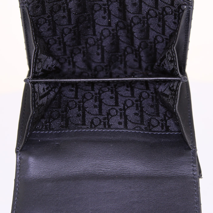 Dior Portefeuille en cuir noir - Detail D4