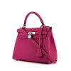 Hermes Kelly 28 cm handbag in purple togo leather - 00pp thumbnail
