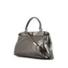 Fendi Peekaboo handbag in silver canvas - 00pp thumbnail