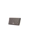 Chanel 2.55 wallet in grey quilted leather - 00pp thumbnail
