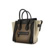 Celine Luggage handbag in brown, beige and black leather - 00pp thumbnail