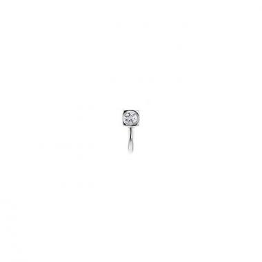 Pendiente Dinh Van Cube en oro blanco y diamante