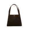 Chanel Vintage handbag in brown quilted suede - 360 thumbnail