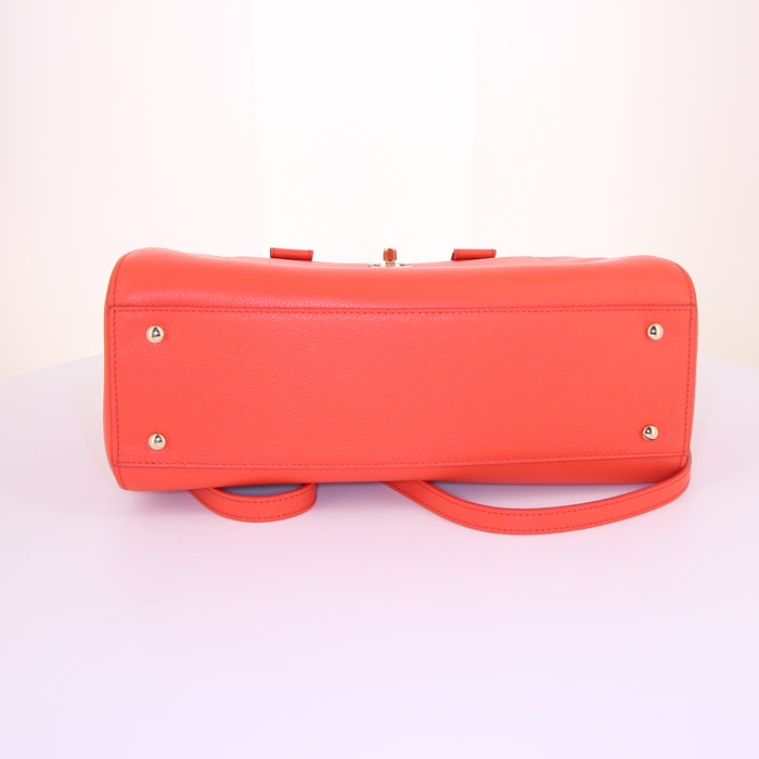 Borsa Chanel Neo Executive in pelle rossa - Detail D5