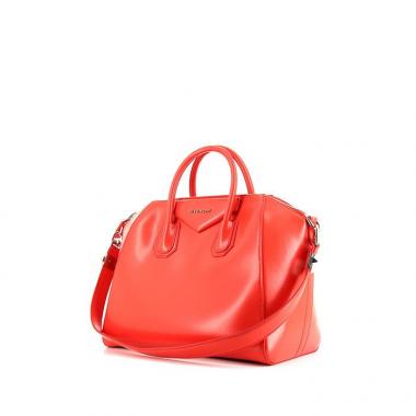 Bolso de mano Givenchy Antigona modelo mediano en cuero liso rojo