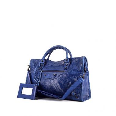 Bolso de mano Balenciaga Classic City en cuero azul