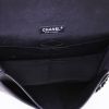 Chanel Timeless handbag in black, grey and white jersey and black leather - Detail D3 thumbnail