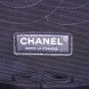 Chanel Timeless handbag in black, grey and white jersey and black leather - Detail D4 thumbnail