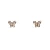 Lorenz Bäumer Papillon small earrings in pink gold and diamonds - 00pp thumbnail