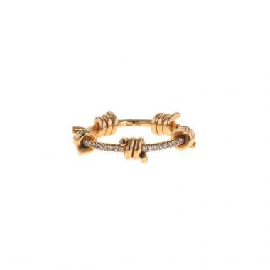 Lorenz Baümer Fil d'Amour ring in pink gold and diamonds