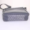 Goyard shoulder bag in grey monogram canvas and grey leather - Detail D4 thumbnail