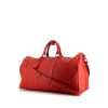 Louis Vuitton Keepall 50 cm travel bag in orange Sanguine monogram leather - 00pp thumbnail
