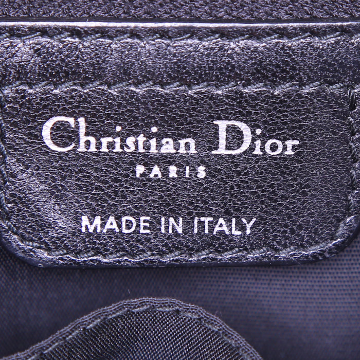 Bolso de mano Dior Granville en cuero negro - Detail D4