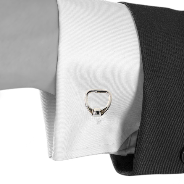 Hermès pair of cufflinks in silver - Detail D1
