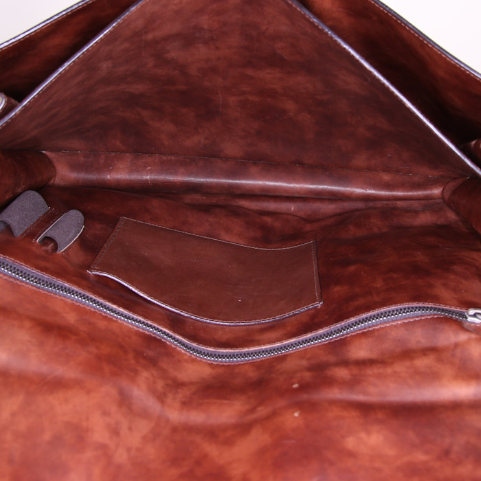 Berluti Ecritoire briefcase in brown leather - Detail D2
