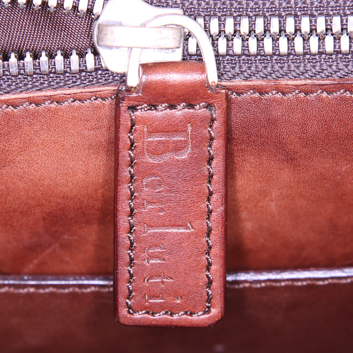 Berluti Ecritoire briefcase in brown leather - Detail D3
