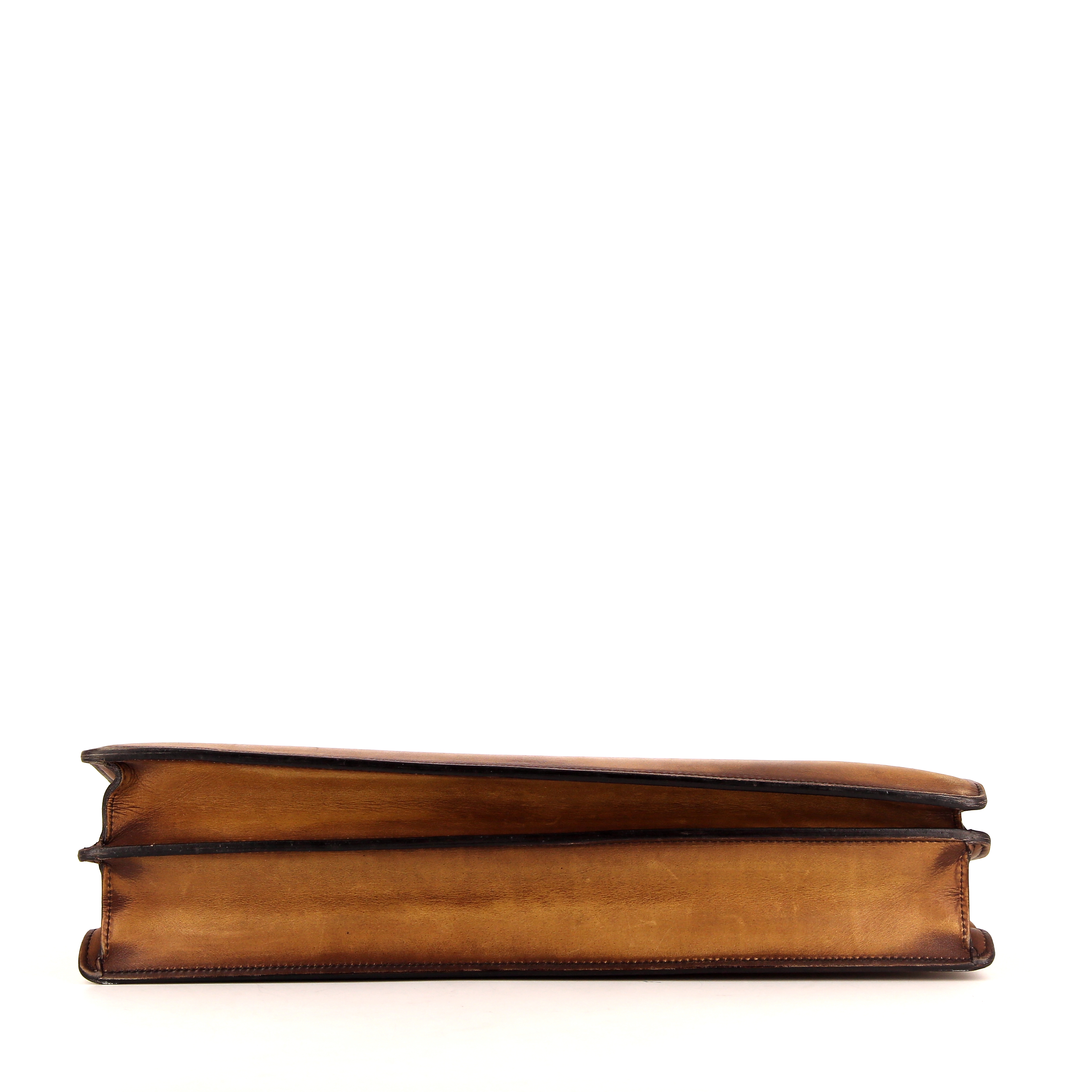 Berluti Ecritoire briefcase in brown leather - Detail D4
