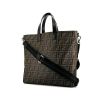 Fendi shopping bag in brown logo canvas and brown leather - 00pp thumbnail