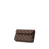 Bolsito de mano Louis Vuitton Florentine en lona a cuadros revestida ébano y cuero marrón - 00pp thumbnail