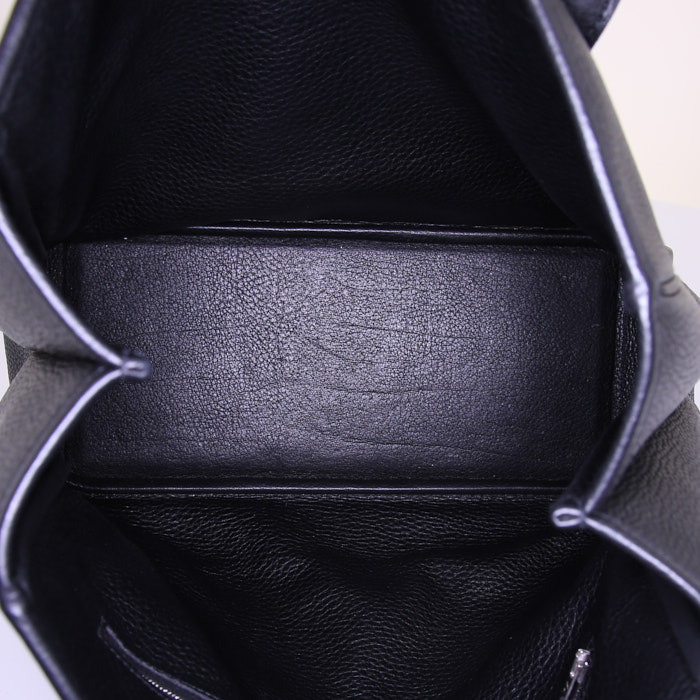 Sac porté épaule Hermes Victoria en cuir togo noir - Detail D2