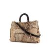 Dior Diorissimo large model handbag in beige canvas and black crocodile - 00pp thumbnail