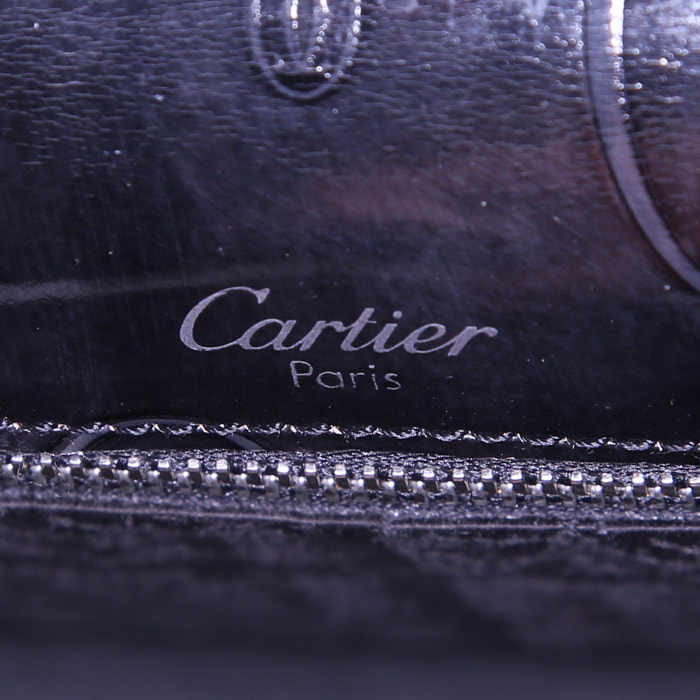 Bolso de mano Cartier Happy Birthday en cuero esmaltado negro - Detail D3