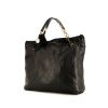 Lanvin Happy large model shopping bag in black quilted leather - 00pp thumbnail