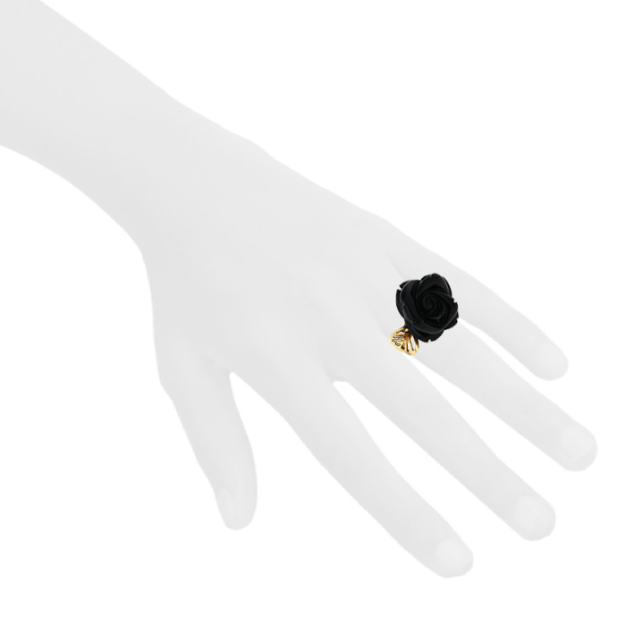 Anello Dior Pré Catelan in oro giallo,  onice e diamante - Detail D1