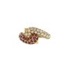 Dior 1990's ring in yellow gold,  diamonds and ruby - 00pp thumbnail