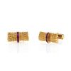 Tiffany & Co pair of cufflinks in yellow gold and ruby - 00pp thumbnail