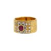 Buccellati ring in yellow gold,  diamonds and ruby - 00pp thumbnail
