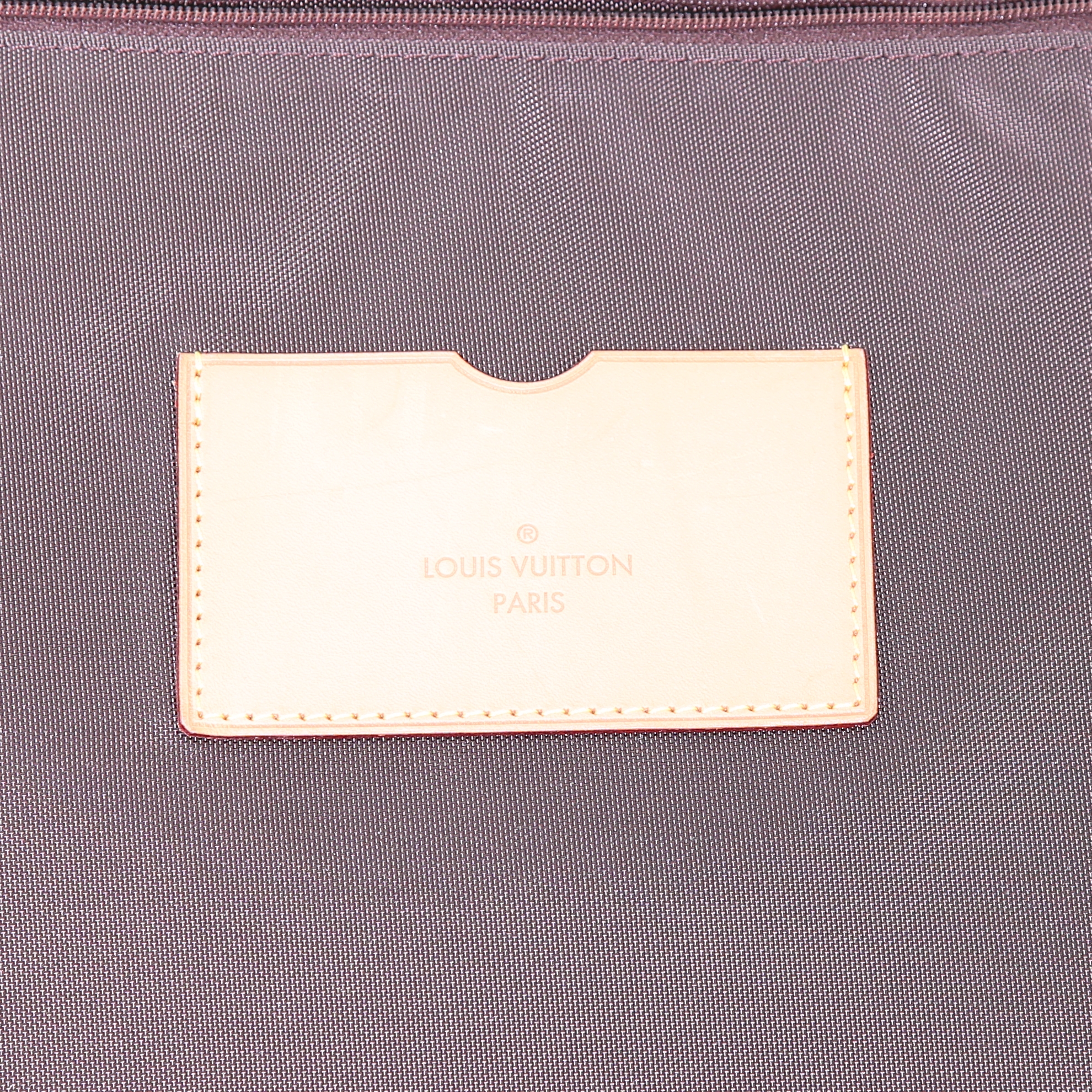 Valise souple Louis Vuitton Pegase en toile monogram marron et cuir naturel - Detail D3