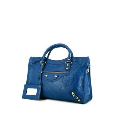 Balenciaga Classic City handbag in blue leather