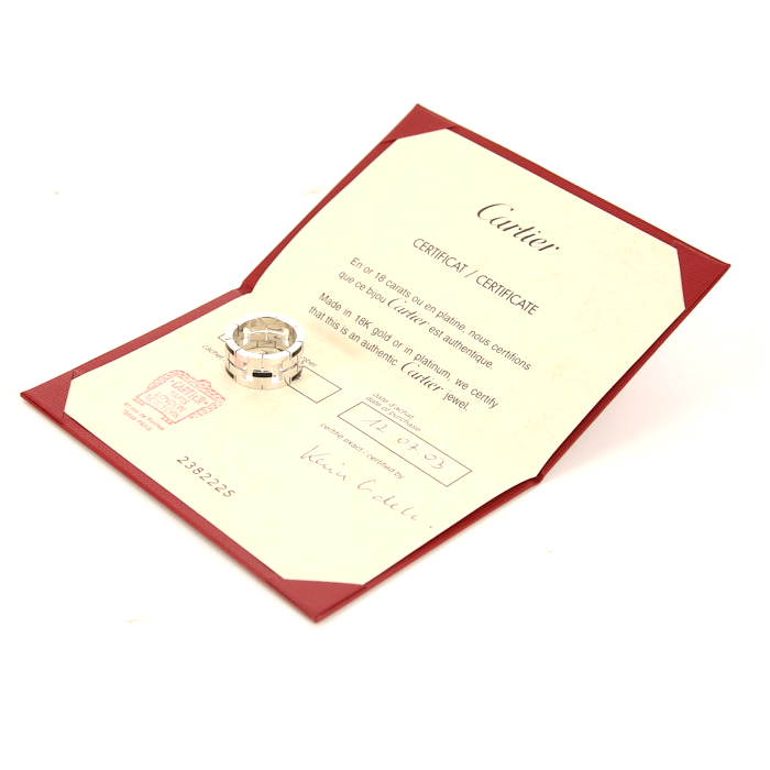 Bague Cartier Le Baiser du Dragon en or blanc et émail noir - Detail D2