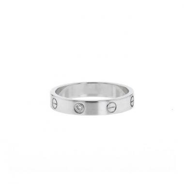Cartier Love small model ring in white gold and diamond