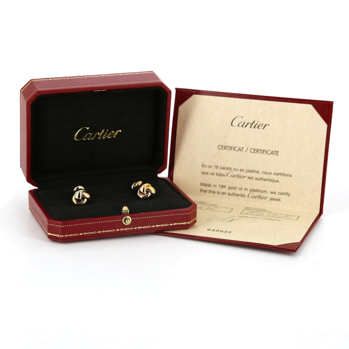 Coppia di gemelli Cartier Trinity in 3 ori - Detail D2