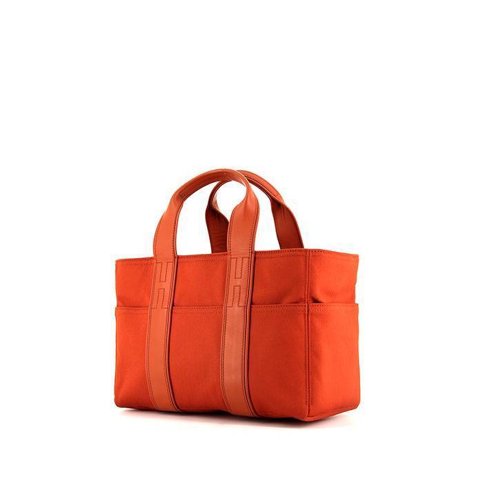 Auth HERMES Acapulco Sac Add Backpack Orange Cotton - e55757g