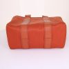 Hermes Acapulco handbag in orange canvas and orange leather - Detail D4 thumbnail
