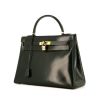 Hermes Kelly 32 cm handbag in dark green box leather - 00pp thumbnail