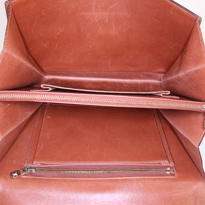 Borsa Louis Vuitton Vintage in tela monogram marrone e pelle marrone - Detail D2