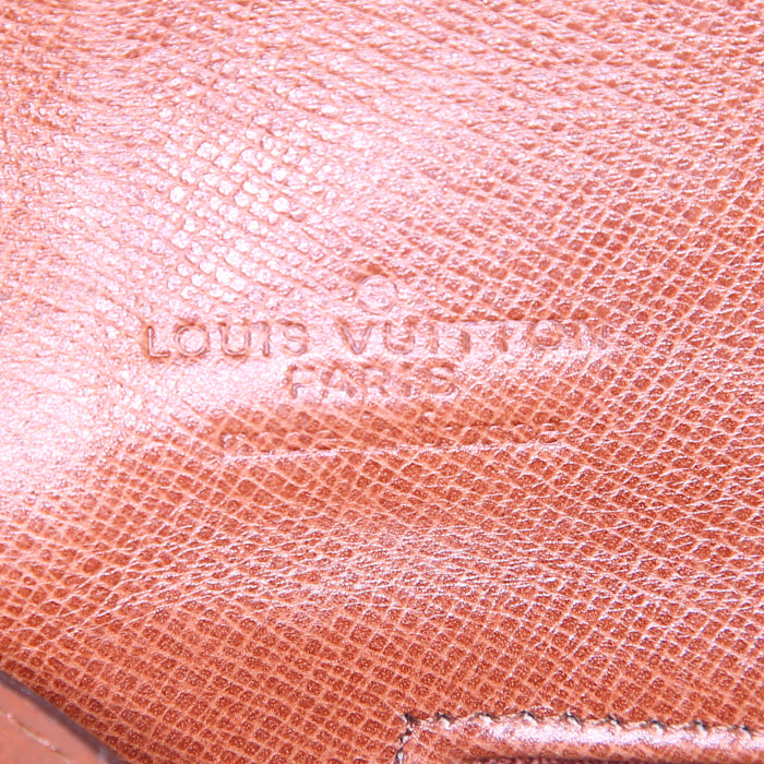 Borsa Louis Vuitton Vintage in tela monogram marrone e pelle marrone - Detail D3