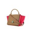 Celine Trapeze medium model bag worn on the shoulder or carried in the hand in beige and pink leather - 00pp thumbnail