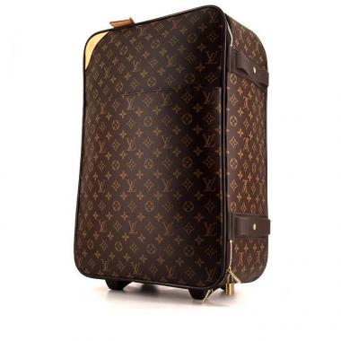 Louis Vuitton Pegase soft suitcase in brown monogram canvas and natural leather